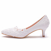 Flower Wedding White High-heeled Bridal Adult
