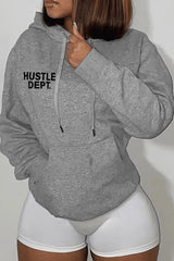Kapuzenpullover mit Cartoon-Brustdruck und Kapuze, lässiger, lockerer Pullover