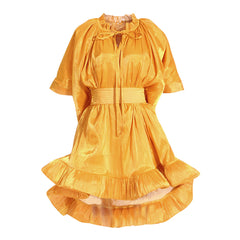 French Socialite Party Dress High Grade Lace up Waist Trimming Ruffles Hem Tulle Tutu Dress