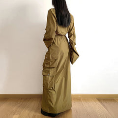 Fall Cropped Zipper Slim Fit Long Sleeve Coat