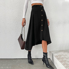 Wear Solid Skirt Mid Length