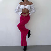 Bubble Long Sleeve Slim Fit Short Cropped Top