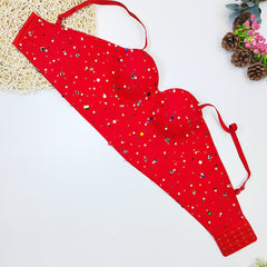 Rhinestone Tube Top Colorful Gem Chest Wrap