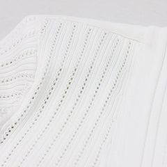 High Quality Knitted Fabric V neck Slim Slimming Short Sleeve Dress