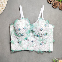 Outer Wear Niche Boning Corset Boning Corset Tube Top Fresh Sweet Beaded Top