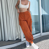 Salopette d'automne Pantalon décontracté Jeans Pantalon cargo droit