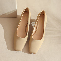 Attractive Women's Square Head Pumps Low