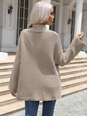 V neck Advanced Simple Solid Color Waist Belt Sweater Cardigan