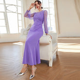 Robe élégante et tendance ornée de perles