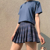 StHigh Taille Weißen Faltenrock Inner Wear Base Einfarbig Kleid
