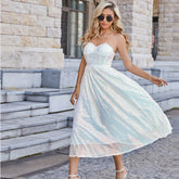 Robe tube à paillettes, grande taille, robe trapèze, slim, épaules dénudées, maille, cristal brillant