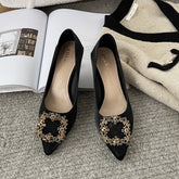 Elegant Women's High Stiletto Widened Fat