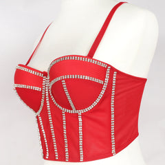 Corset bandeau dos nu pour l'extérieur, corset à baleines français, caraco court assorti
