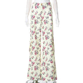 Lässiger Bootcut-Overall mit Blumenknospen-Print und niedriger Taille