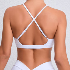 Running Exercise Underwear Beauty Back Fitness Top Yoga Cross Quick Drying Breathable Nude Feel Yoga Bra