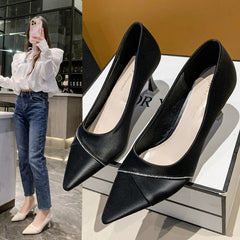 Trendy Glamorous Women's Pointed Soft Stiletto