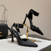 Women's Toe High Stiletto Low-cut Closed Strap Hollow