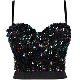 Trendy Coole Oberbekleidung Sequ Shiny Inner Tube Top Girly Temperamental Trendy Trendy Kleines Camisole