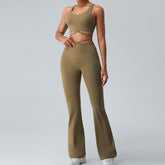 Pantalon large de yoga pour exercices de yoga, sensation de peau nue, sous-vêtements d'exercice pour le dos, costume de fitness