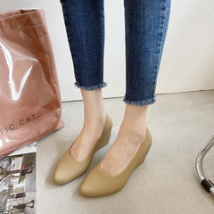 Versatile Women's Wedge Hidden Waterproof Rubber Heels