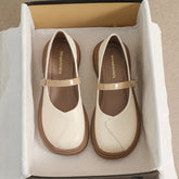 Chaussures basses à enfiler et à bout rond pour femmes, talons souples