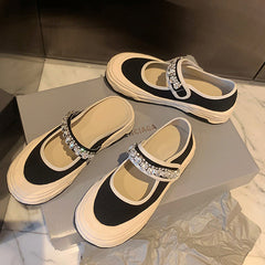 Women's Grape Mom Velcro Large Round Toe Pumps