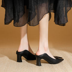 Classy High Female Spring Chunky Low-cut