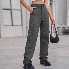 Pantalon de travail semi-élastique à personnalité assortie