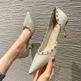 Talons aiguilles hauts pour femmes, côté vide, mi-haut