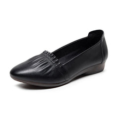 Women's And Comfortable Single Flat Genuine Slip