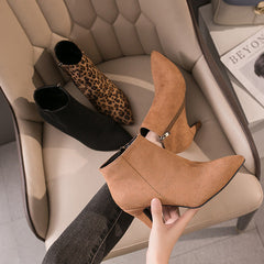 Women's Size Pointed Toe Stiletto Short Boots