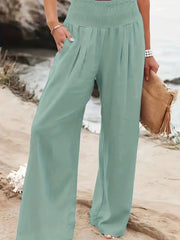 Casual Trousers Casual Cotton Distressed Mid Waist Trousers Outer Wear