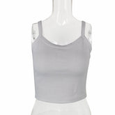 Niche Thread Knitted Camisole Short Bare Cropped Slim Fit Slimming U-Collar Inner Vest