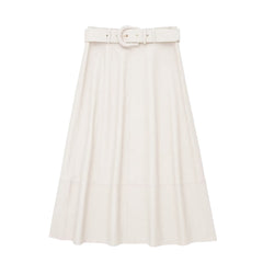 Minority Casual Faux Leather High Waist Skirt