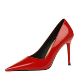 Damen Flacher Mund Spitzschuh Abnehmen Professionelle Heels