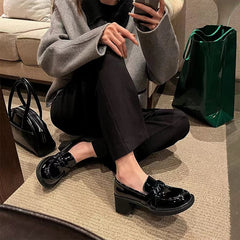 Women's Retro British Thick Bottom Slip-on