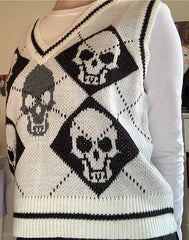Vest Vest Coat Outerwear Knitted Halloween Sweater V-neck
