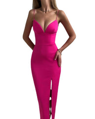 Office Solid Color Knitted Dress Highly-Elastic plus Size plus Chest Cotton Eight Colors