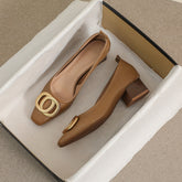 Escarpins à enfiler pour femmes, mocassins style Lei à bout peu profond