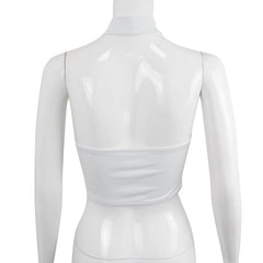 gilet à col licou et épaules dénudées