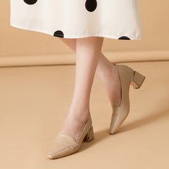 Women's Square Toe Comfortable Soft Pumps Commuter