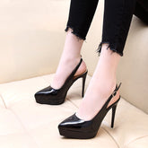 Damen High Heels mit hohler Schnalle, wasserdicht