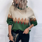 Pull de Noël en maille rétro à motif losanges