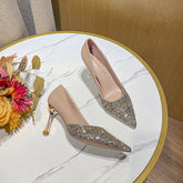 Escarpins à talons aiguilles pointus et hauts pour femmes