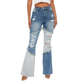 Pantalon slim extensible à pattes d'éléphant All Match