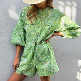Printed StCollar Printing Romper