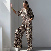 Pattern Printable Breathable Comfortable Short Sleeve Trousers Pajamas Two Piece Set Homewear