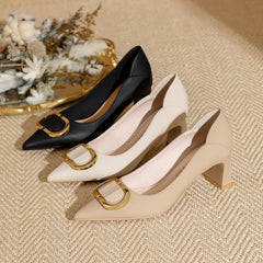 Versatile Glamorous Women's Soft Chunky Square Heels