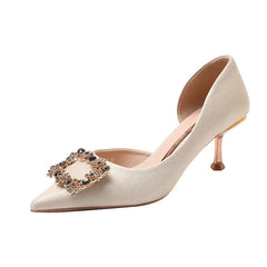 Escarpins à talons aiguilles pointus et vides sur le côté pour femmes Summer Wild