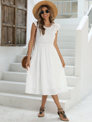 High Waist Office Mid Length Dress